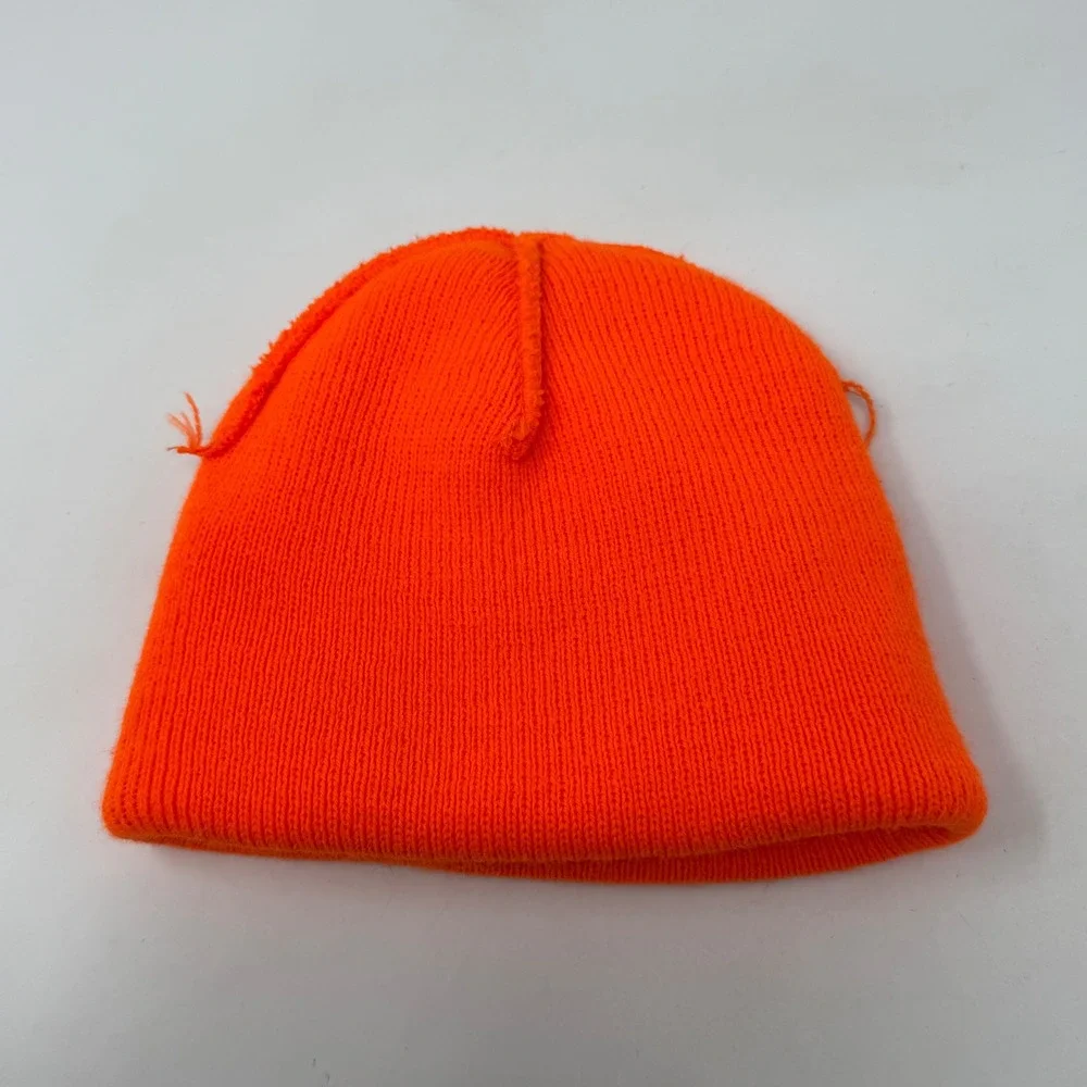 Carhartt Youth Acrylic Watch‎ Hat Beanie Blaze Orange Cuffed Knit Logo Patch A18